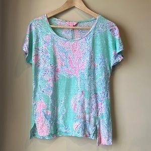 Linen Lilly Pulitzer pajama top